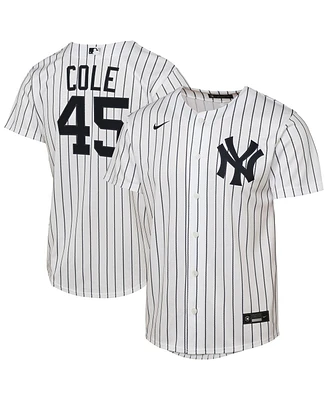Nike Big Boys and Girls Gerrit Cole White New York Yankees Home Replica Player Jersey