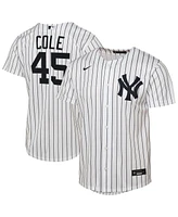 Nike Big Boys and Girls Gerrit Cole White New York Yankees Home Replica Player Jersey