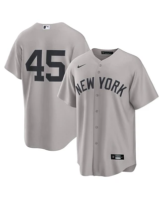 Nike Men's Gerrit Cole Gray New York Yankees Road 2.0 Replica Jersey