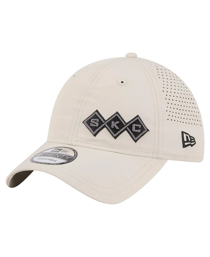 New Era Men's Tan Sporting Kansas City Active 9TWENTY Adjustable Hat