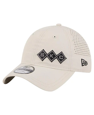 New Era Men's Tan Sporting Kansas City Active 9TWENTY Adjustable Hat