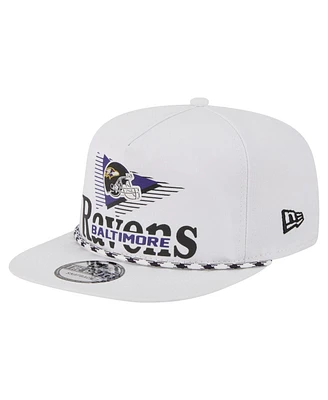New Era Men's White Baltimore Ravens Collide Golfer Snapback Hat