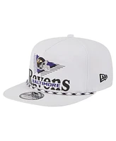 New Era Men's White Baltimore Ravens Collide Golfer Snapback Hat