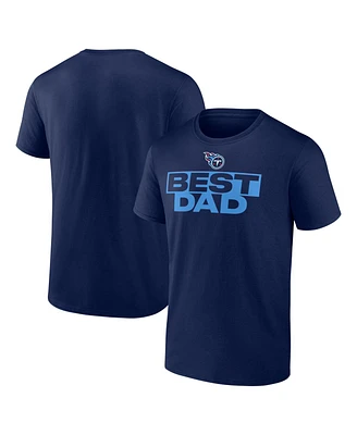 Logo Athletic Men's Navy Tennessee Titans Best Dad T-Shirt