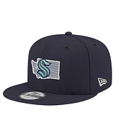 New Era Men's Deep Sea Blue Seattle Kraken State Pride 9FIFTY Snapback Hat