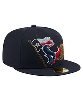 New Era Men's Navy Houston Texans State Stitch 59FIFTY Fitted Hat