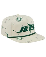 New Era Men's Cream New York Jets Celestial Golfer Adjustable Hat