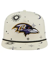 New Era Men's Cream Baltimore Ravens Celestial Golfer Adjustable Hat