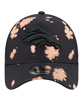 New Era Men's Black Denver Broncos Bleached 9FORTY A-Frame Adjustable Hat