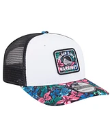 New Era Men's White Golden State Warriors Floral 9SEVENTY Adjustable Hat