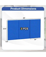 Wall-Mounted Pegboard Kit with 3 Pegboards for Garage Workshop-Navy