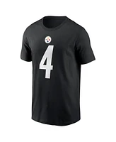 Nike Men's Dk Metcalf Black Pittsburgh Steelers Name Number T-Shirt