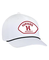 Ahead Men's White Harvard Crimson Alto Rope Adjustable Hat
