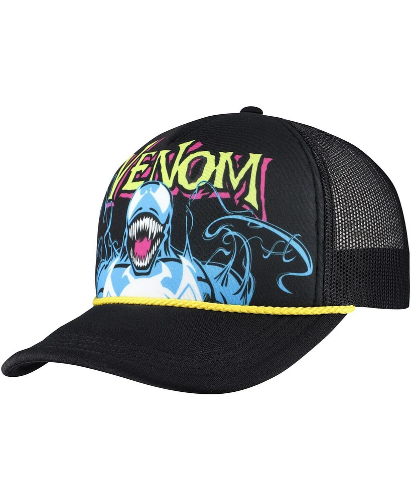 Lids Men's Black Venom Big Front Adjustable Trucker Hat