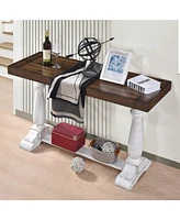 Sofa Tabe 30inch height pedestal table leg Farmhouse Design Retro Design Living room