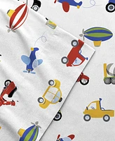 Dream Factory Trains Trucks 4-Pc. Sheet Set, Full