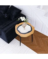 Multipurpose Side Table for Living Room, Bedroom, Balcony: Mdf and Metal
