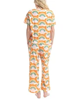 Ocean Pacific Women's Printed Henley Pajama Set