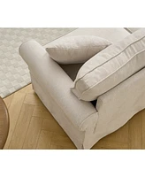 5-Seat Modular Sectional Sofa, Convertible L-Shaped Couch, Beige Linen