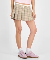 Celebrity Pink Juniors' Plaid Pleated Skort