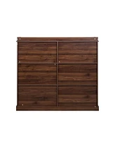 10-shelf Bookcase,Walnut