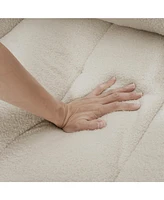 Premium 80.7" Teddy Fabric Sofa with Cushions and Pillows