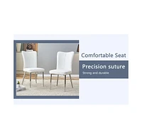 Black Marble-Patterned Table with Butterfly Legs & 4 Striped Pu Chairs