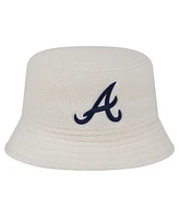 New Era Women's White Atlanta Braves Chrome Cozy Bucket Hat