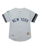 Mitchell & Ness Men's Derek Jeter Gray New York Yankees Cooperstown Collection 2000 World Series Authentic Jersey