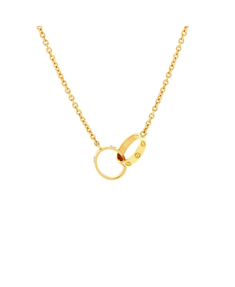 Pre-Owned Cartier Love Interlocking Necklace 18K Gold