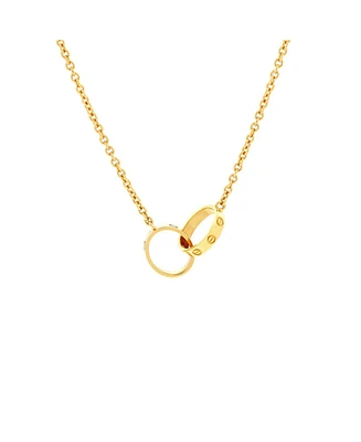Pre-Owned Cartier Love Interlocking Necklace 18K Gold