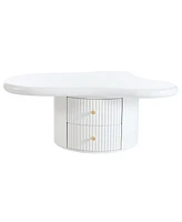 Cloud Coffee Table Set: 3 Tables, 2 Drawers, 2 Stools