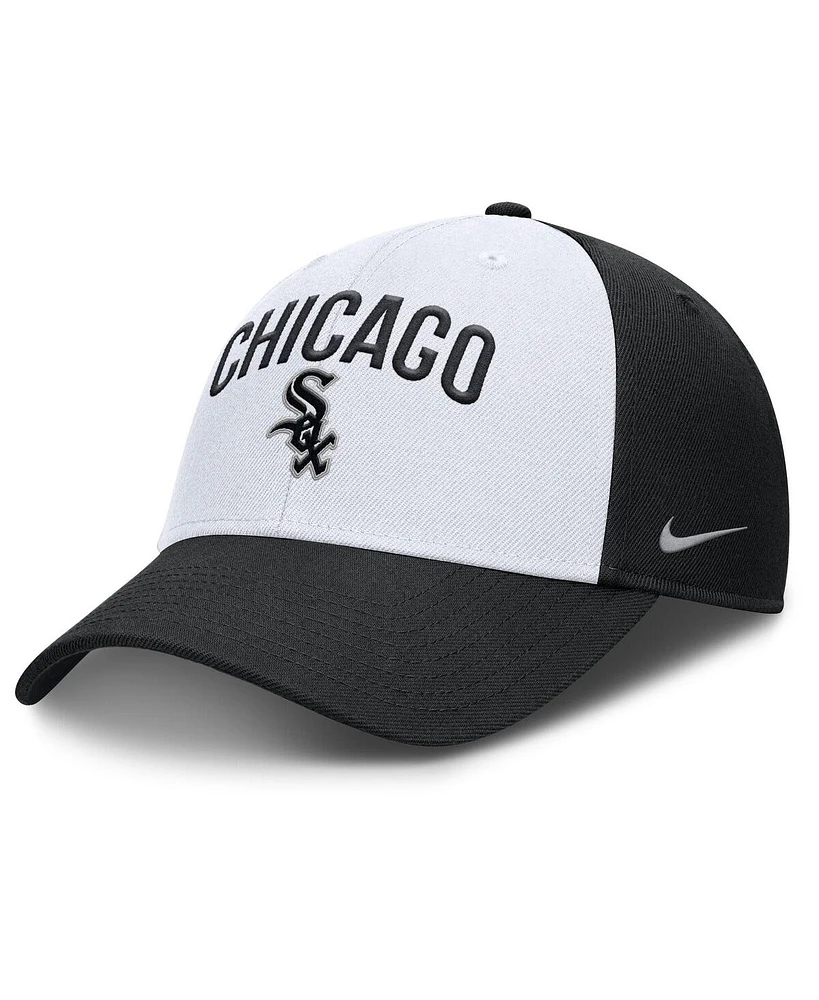 Nike Men's White/Black Chicago White Sox Club Performance Adjustable Hat