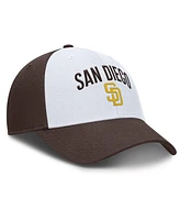 Nike Men's White/Brown San Diego Padres Club Performance Adjustable Hat