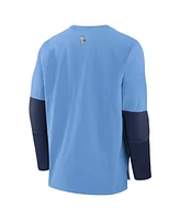 Nike Men's Light Blue Kansas City Royals Authentic Collection Connect Lightweight Player Tri-Blend Performance Long Sleeve T-Shirt