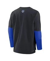 Nike Men's Black Detroit Tigers Authentic Collection City Connect Lightweight Player Tri-Blend Performance Long Sleeve T-Shirt