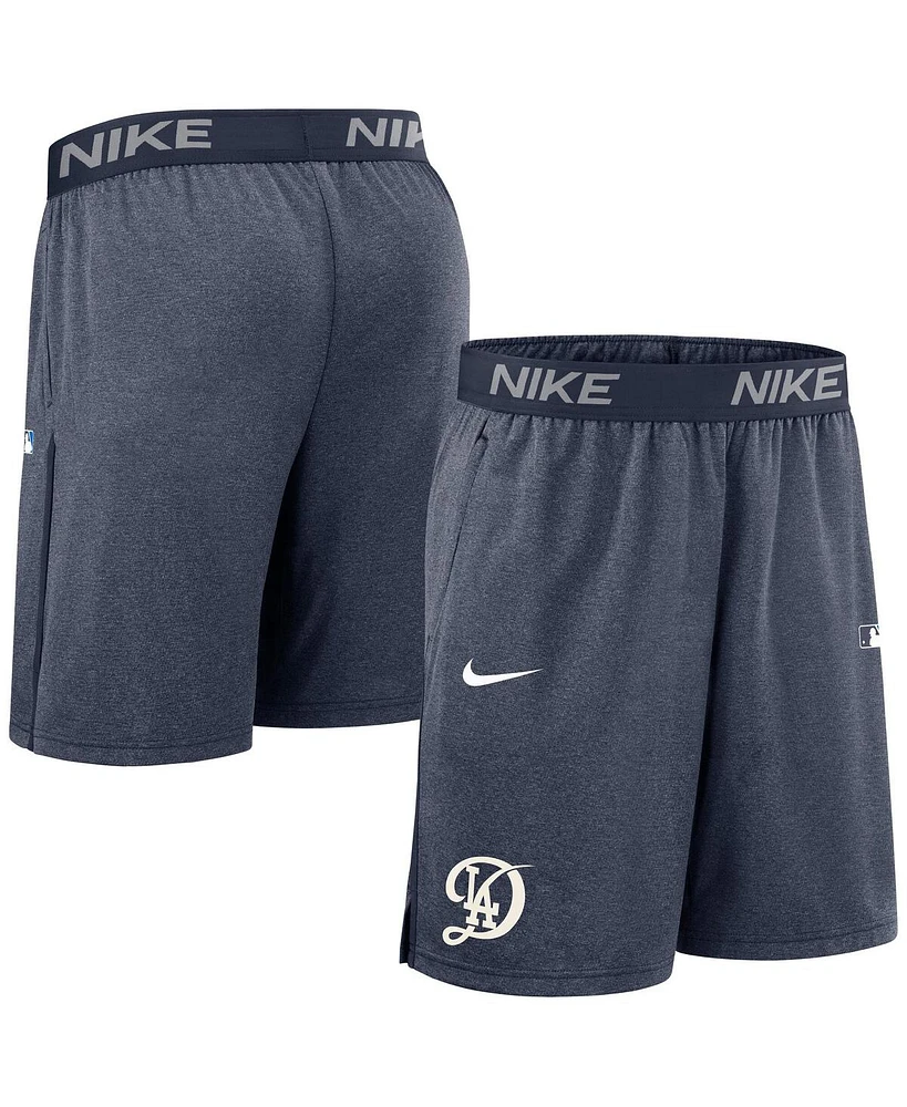 Nike Men's Navy Los Angeles Dodgers Authentic Collection City Connect Performance Knit Shorts