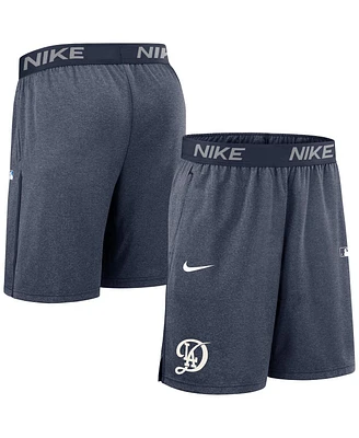 Nike Men's Navy Los Angeles Dodgers Authentic Collection City Connect Performance Knit Shorts