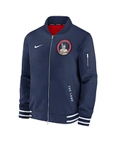 Nike Men's Navy Cleveland Guardians Authentic Collection City Connect Full-Zip Bomber Jacket