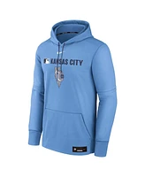 Nike Men's Light Blue Kansas City Royals Authentic Collection Connect Therma Pullover Hoodie