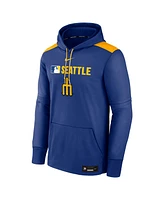 Nike Men's Royal Seattle Mariners Authentic Collection City Connect Therma Pullover Hoodie