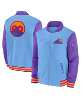 Nike Men's Light Blue/Purple Colorado Rockies 2025 City Connect Authentic Collection Full-Zip Bomber Jacket