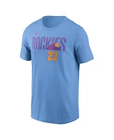 Nike Men's Kris Bryant Light Blue Colorado Rockies 2025 City Connect Fuse Name Number T-Shirt
