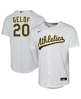 Nike Big Boys and Girls Zack Gelof White Athletics Home Replica Player Jersey