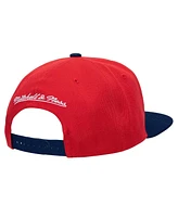 Mitchell & Ness Men's Red Washington Nationals Cooperstown Collection Basic Flip Snapback Hat