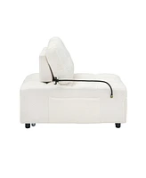 40.20 inches long, Teddy Sofa Fabric,a convertible sofa-bed, for Apartment Office Living Room - Beige