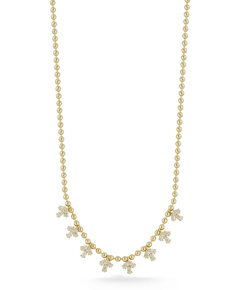 Rachel Zoe 14K Gold Plated Sterling Silver Marquise Charm Necklace