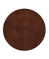 Walnut Veneer Coffee Tables (Set of 2), Farmhouse Mdf Tabletops with Metal Base