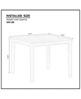 Mid-Century Modern Dining Set: Table and 4 Upholstered Chairs