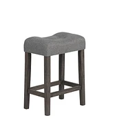 4-Piece Bar Table Set with Outlet and Padded Stools for Living and Dining Rooms